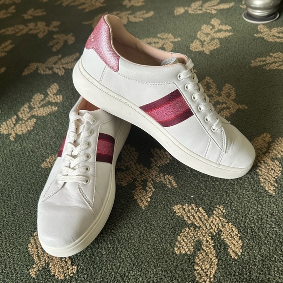 Kate Spade White and Burgundy Women's Sneakers size 10B - Picture 10 of 11